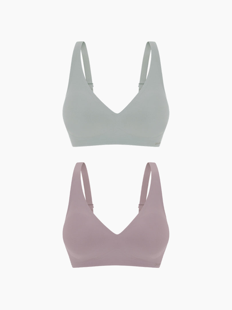 [2SET] andar オールデイフィット CDE ブラ (パッド一体型 / 2タイプ選択可能) - andar JAPAN