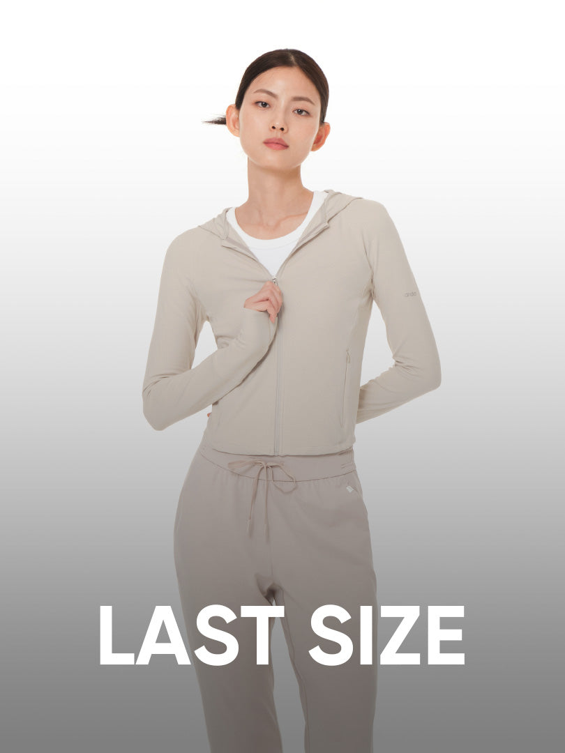 [LAST SIZE] Airella リブド ジップアップパーカー