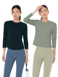 [3SET] NEW Airy Fit スリムフィット Tシャツ (長袖)