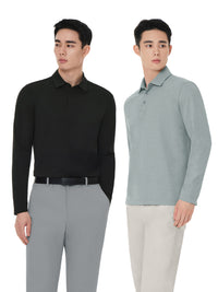 [3SET] NEW Airy Fit メンズ ポロシャツ (長袖)＋シームレスボクサーパンツ贈呈