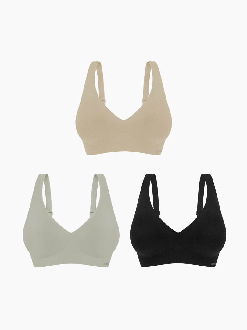 [3SET] andar オールデイフィット ブラ (パッド一体型 / 2タイプ選択可)