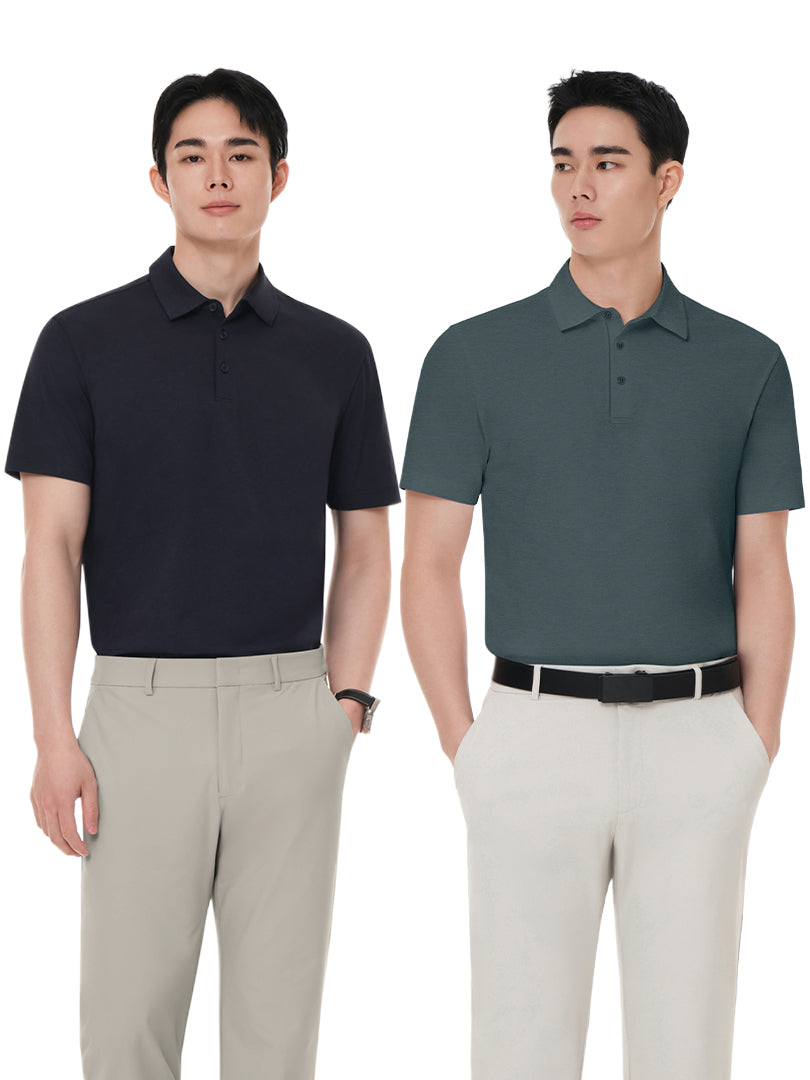 [3SET] NEW Airy Fit メンズ ポロシャツ (半袖)＋シームレスボクサーパンツ贈呈