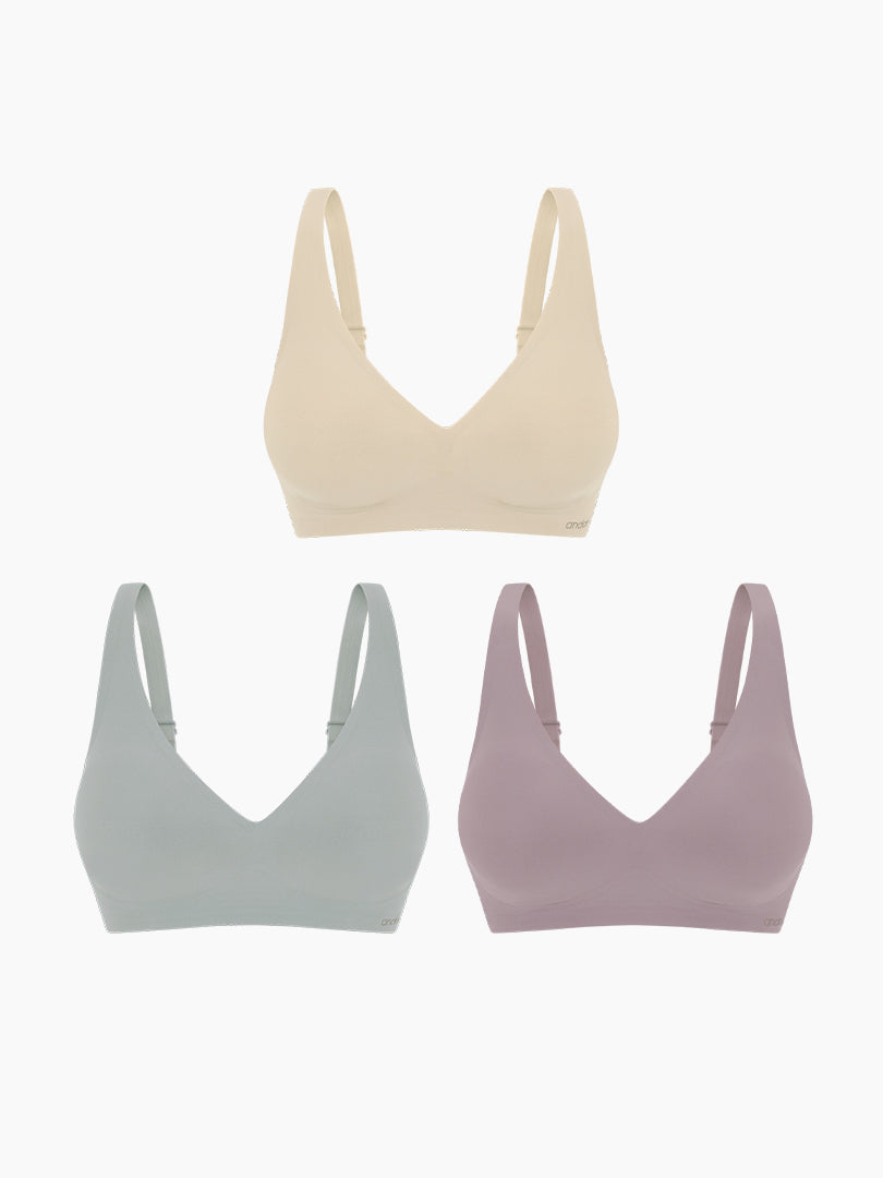 [3SET] andar オールデイフィット CDE ブラ (パッド一体型 / 2タイプ選択可能) - andar JAPAN