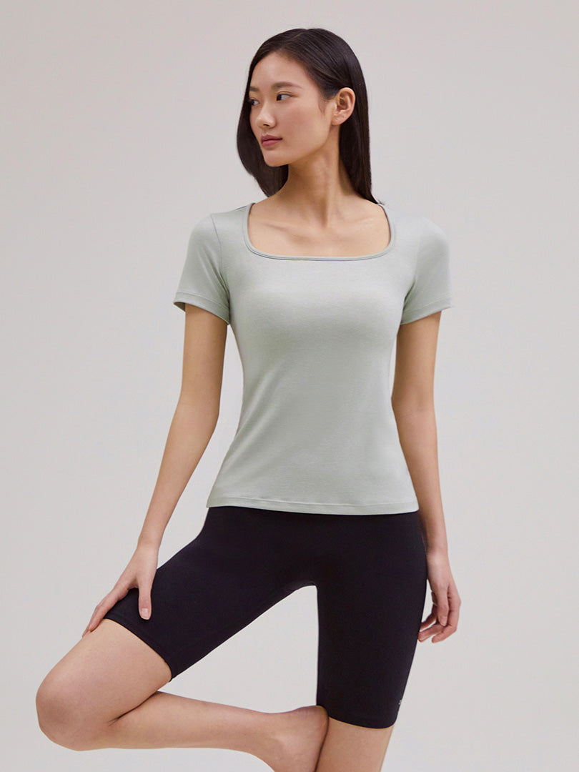 Airtouch スクエアネック Tシャツ (半袖) - andar JAPAN