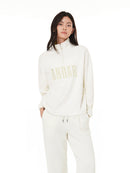 Mildmooth シグネチャーロゴ入りフリースカラージップアップ - andar JAPAN
