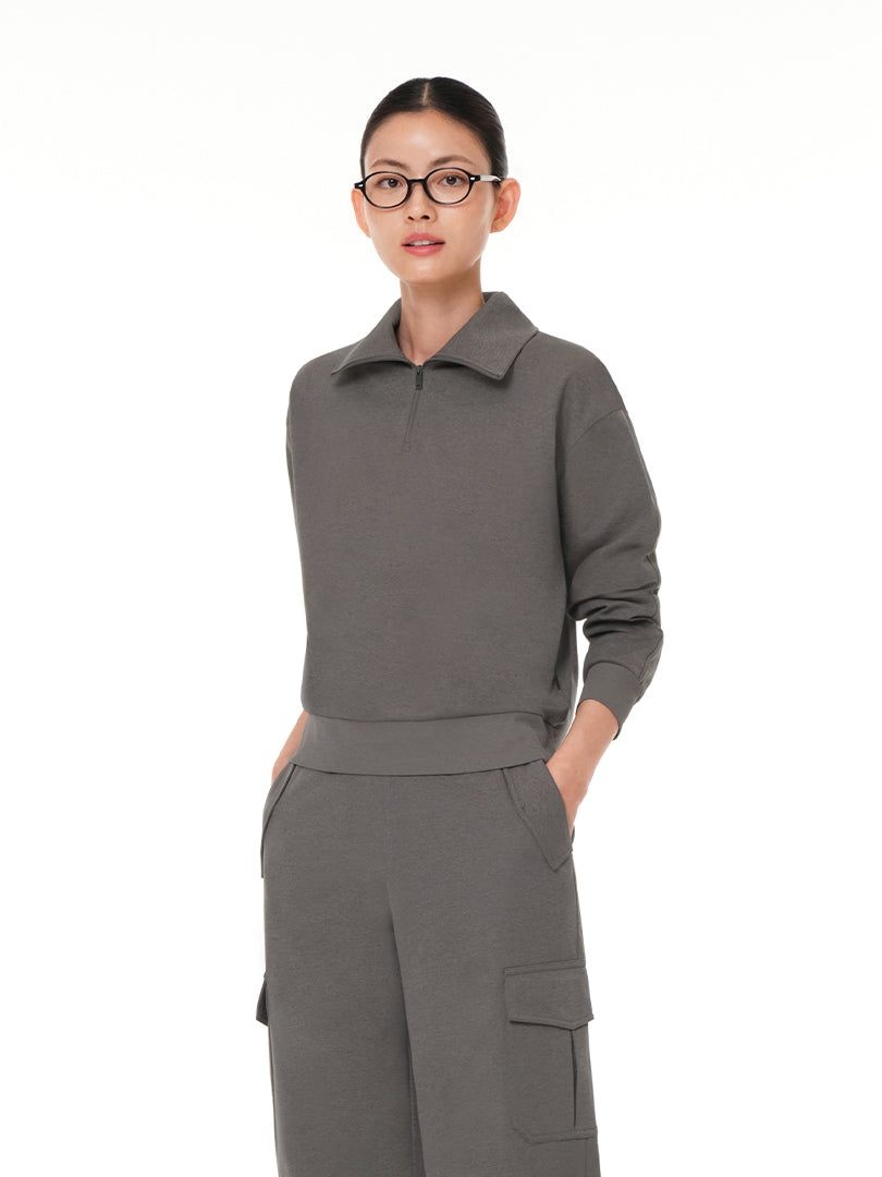 Airy Fit 裏起毛襟付きジップアップ - andar JAPAN