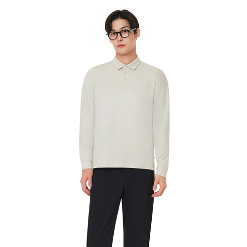 airyfit feather メンズ ポロシャツ (長袖) - andar JAPAN