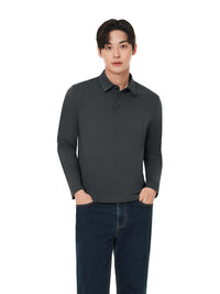 NEW Airy Fit メンズ ライト裏起毛 ポロシャツ (長袖)