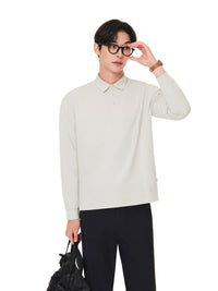 Airy Fit Feather メンズ ポロシャツ (長袖) - andar JAPAN