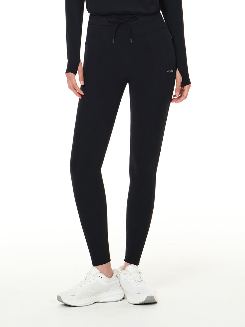 Relair 裏起毛 ストリングポケットレギンス（9分丈） - andar JAPAN