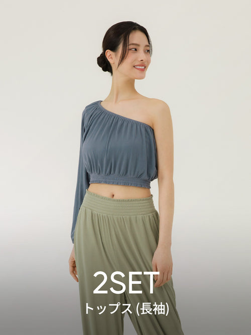 [OUTLET][2SET] サプナ ヨギーニ ワンショルダー トップス (長袖) - andar JAPAN