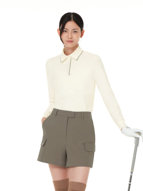Active Warm プラス ポイント ポロ ロングスリーブ - andar JAPAN