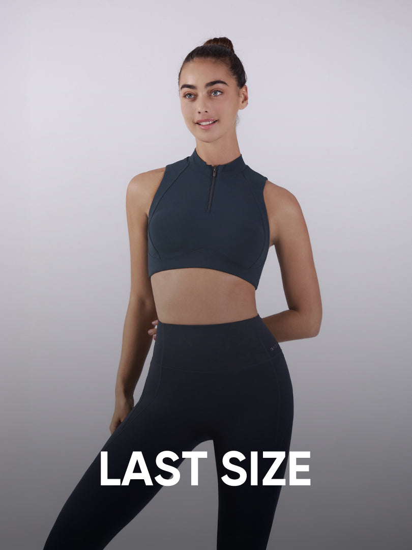 [LAST SIZE] Airywin ハーフネック フロントファスナー スポーツブラ