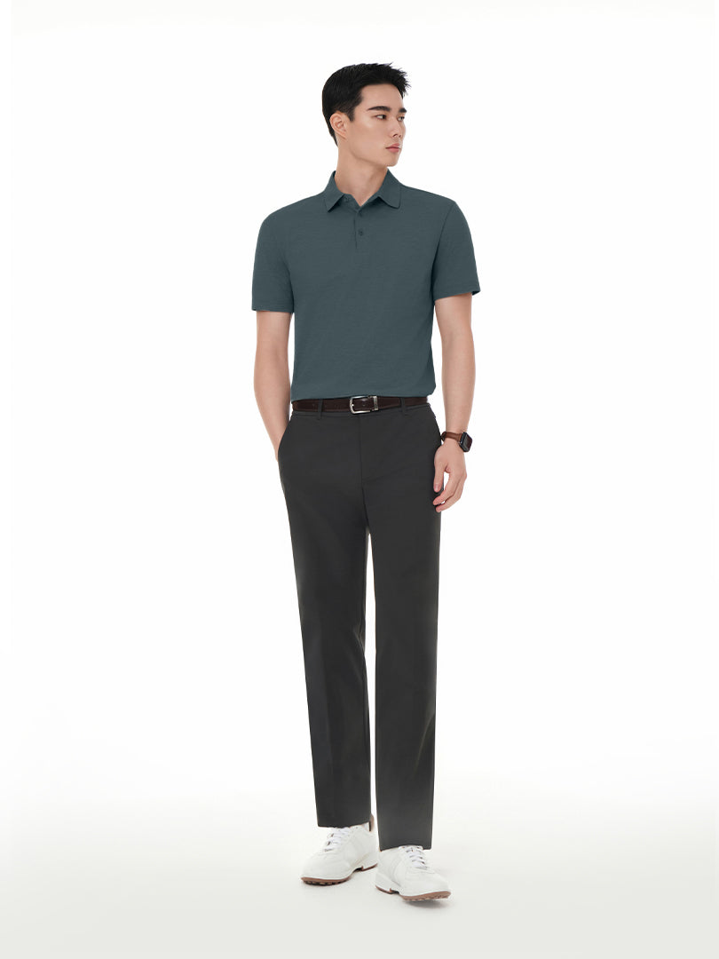 [SET] メンズビジカジセットアップ 半袖 (Urbanactive スラックス＋Airy Fit ポロシャツ)＋クラシックソックス贈呈