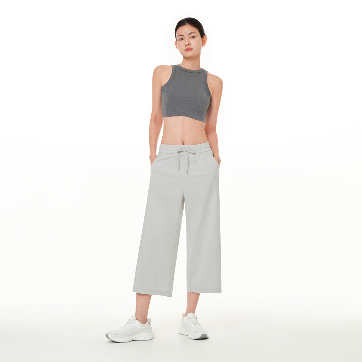 airyfit ワイド クロップドパンツ