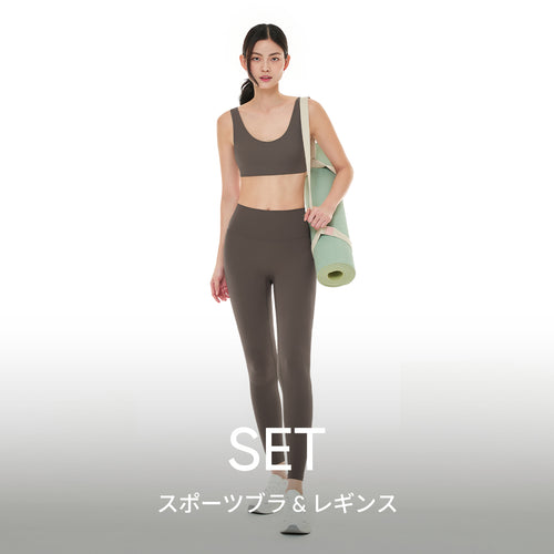 [SET] airywin セットアップ (スポーツブラ+レギンス) - andar JAPAN