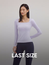 [LAST SIZE] ワンダーニット ツイスト スリット トップス (長袖)