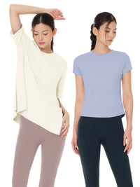 セット-NEW Airy Fit 半袖Tシャツ( オーバーフィット·スリムフィット·スタンダードフィット)