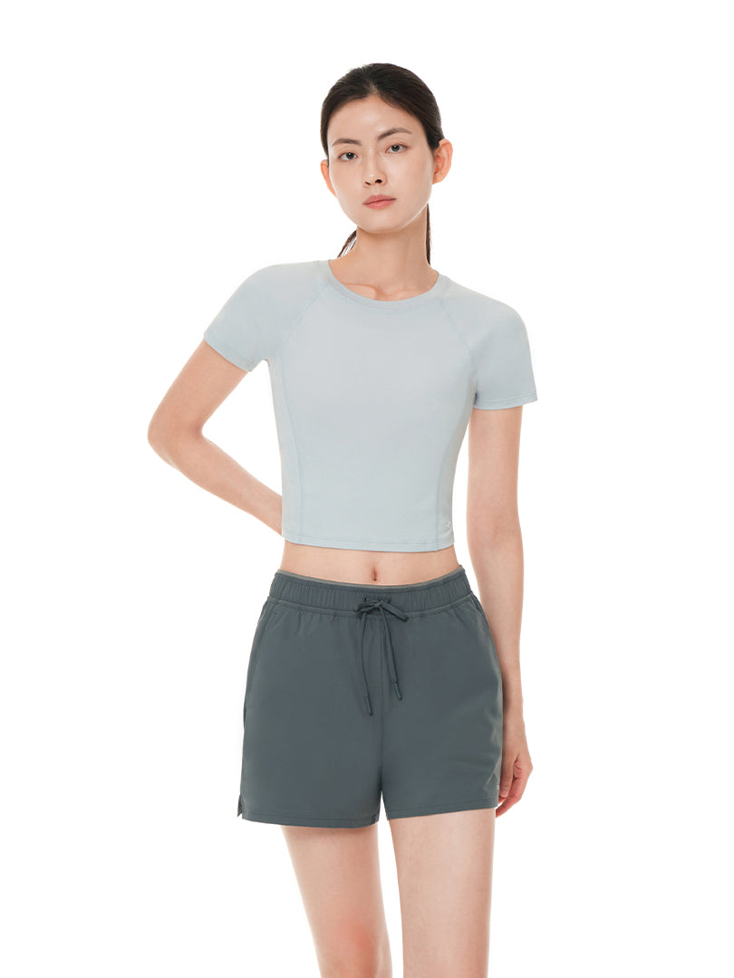 Airtouch ペース クロップド トップス (半袖) - andar JAPAN