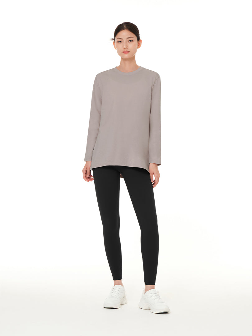 [SET] 裏起毛All-in-Oneセット(Airywin 裏起毛 レギンス+Airy Fit ピーチ起毛 オーバーフィット+クロップドトップ+5本指ソックス) - andar JAPAN