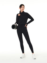 [SET] Relair 裏起毛 セットアップ(ハーフジップ＋ストリングポケットレギンス) + シームレスショーツ贈呈 - andar JAPAN