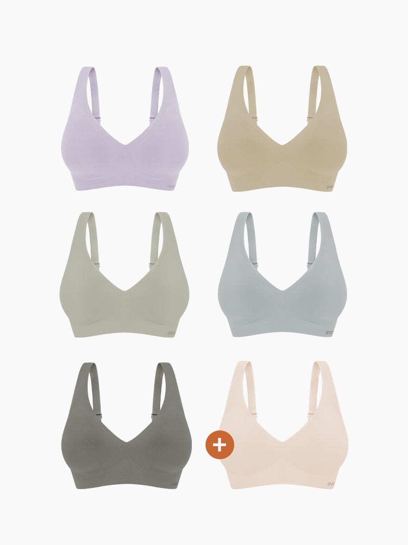 [5+1SET] andar オールデイフィット ブラ (パッド一体型 / 2タイプ選択可) - andar JAPAN
