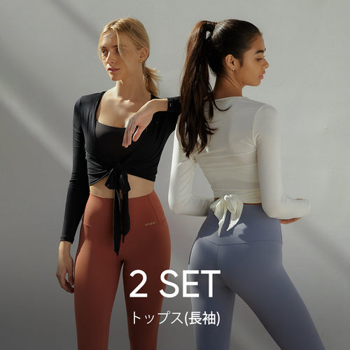 [OUTLET] [2 SET] modal タイアップトップス (長袖)