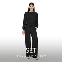 [SET] mildmooth セットアップ (プルオーバー+ワイドパンツ)