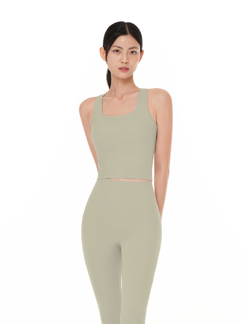 Airywin スクエアネック ロングラインブラ - andar JAPAN