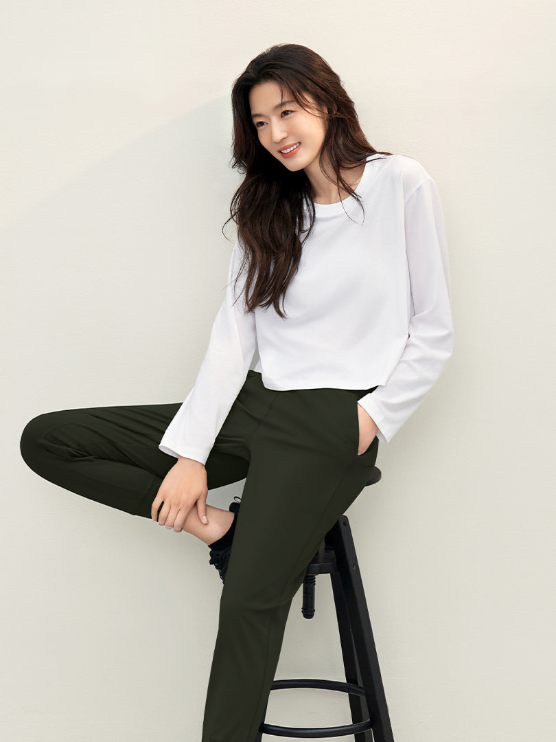 Airessential クロップド トップス (長袖) - andar JAPAN