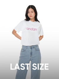 [LAST SIZE] Cottonlight シグネチャー ロゴ クロップド Tシャツ (半袖)