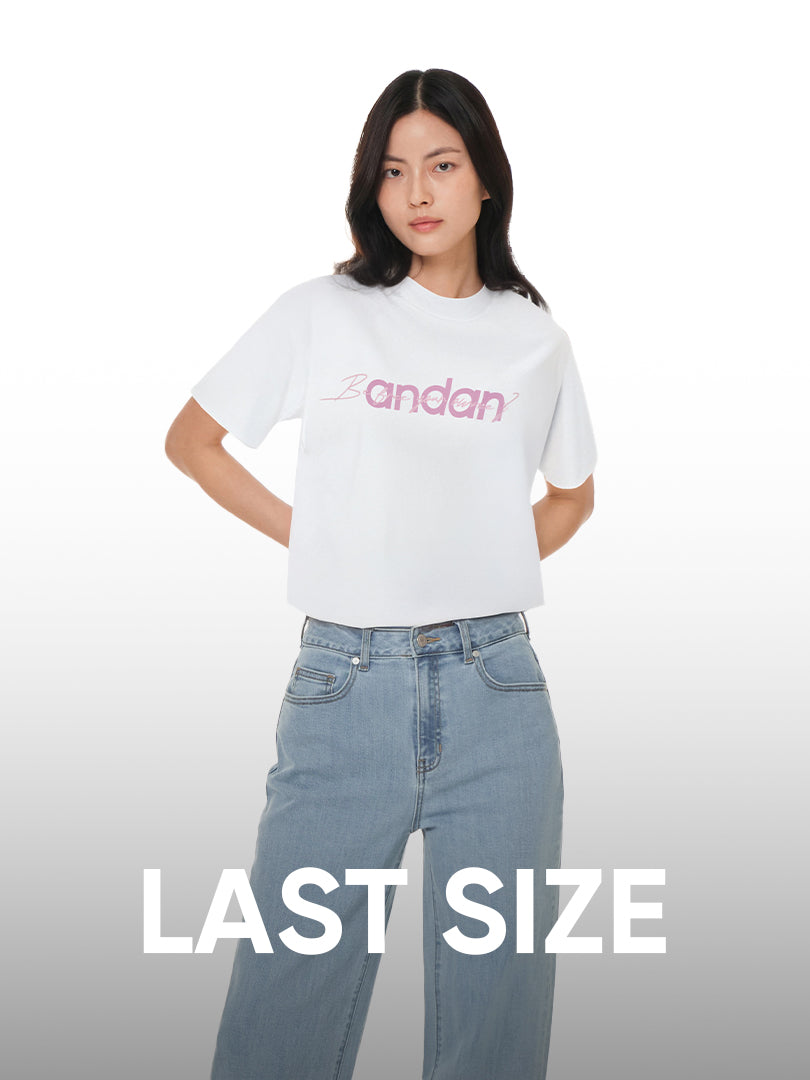 [LAST SIZE] Cottonlight シグネチャー ロゴ クロップド Tシャツ (半袖)