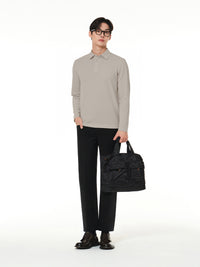 [SET] メンズ ライト裏起毛 オフィスセットアップ (Urbanactive 裏起毛スラックス＋Airy Fit 裏起毛ポロシャツ) ＋クラシックソックス贈呈 - andar JAPAN