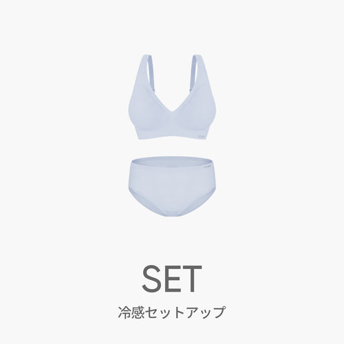 [SET] NEW andar オールデイフィット冷感セットアップ (ブラ＆ショーツ)