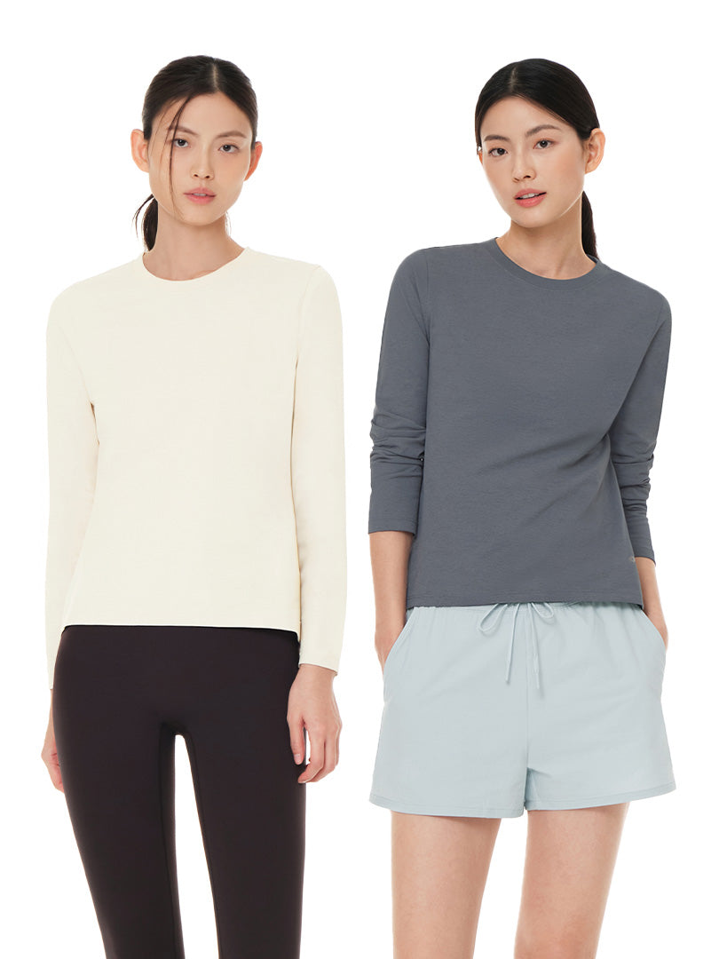 [2SET] NEW Airy Fit スタンダードフィット Tシャツ (長袖)