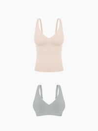 [SET] オールシーズン対応ブラ (起毛キャミ+オールデイフィット)