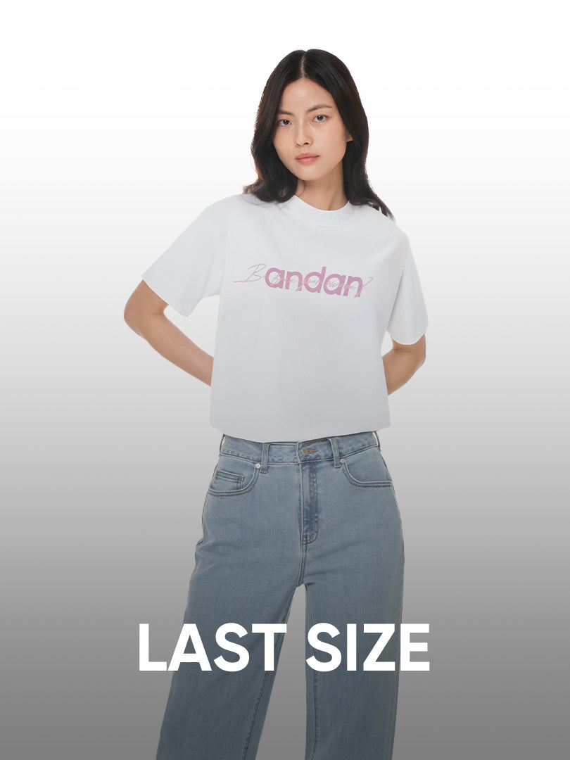 [LAST SIZE] Cottonlight シグネチャー ロゴ クロップド Tシャツ (半袖) - andar JAPAN