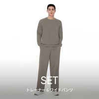 [SET] mildmooth メンズ セットアップ (ワイドパンツ＋トレーナー)