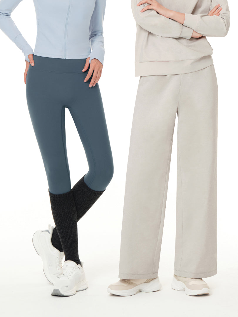 [SET] 冬のカバーアップセット(Airy Fit 裏起毛 ワイドパンツ+Airywin 裏起毛 レギンス)