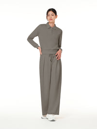 [SET] Mildmooth セットアップ  (ポロスウェット+ワイドパンツ)+シームレスショーツ贈呈