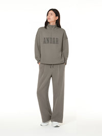 [SET] Mildmooth フリース セットアップ（カラージップアップ＋ワイドパンツ）＋シームレスショーツプレゼント