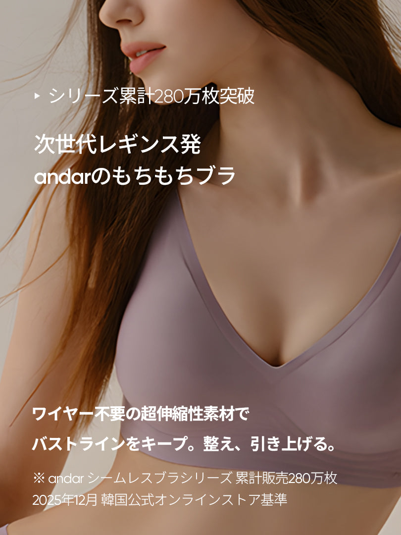 [2026 運気UP!] [3SET]andar オールデイフィットブラ(パッド一体型／2タイプ選択可)＆ショーツ