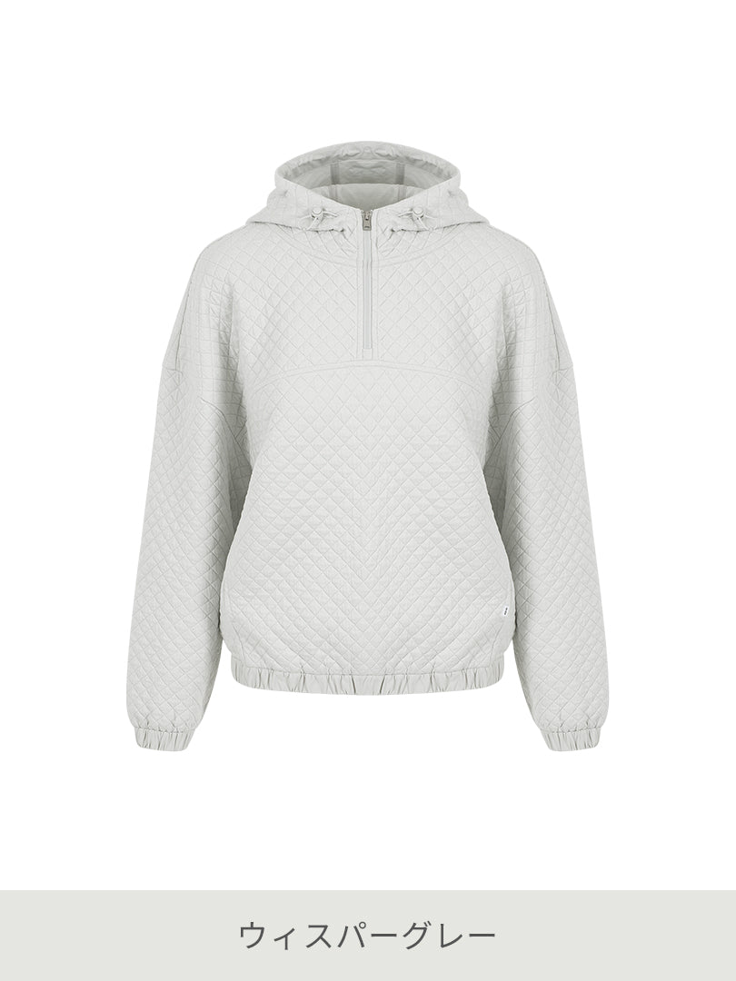 キルティング クロップド フーディプルオーバー - andar JAPAN