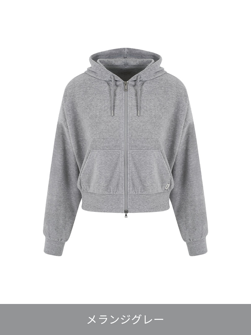 Dream Comfort クロップド フーディ ジップアップ - andar JAPAN