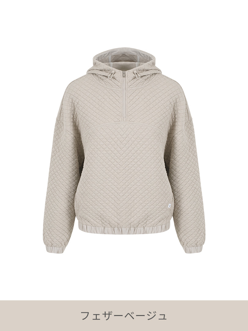 キルティング クロップド フーディプルオーバー - andar JAPAN