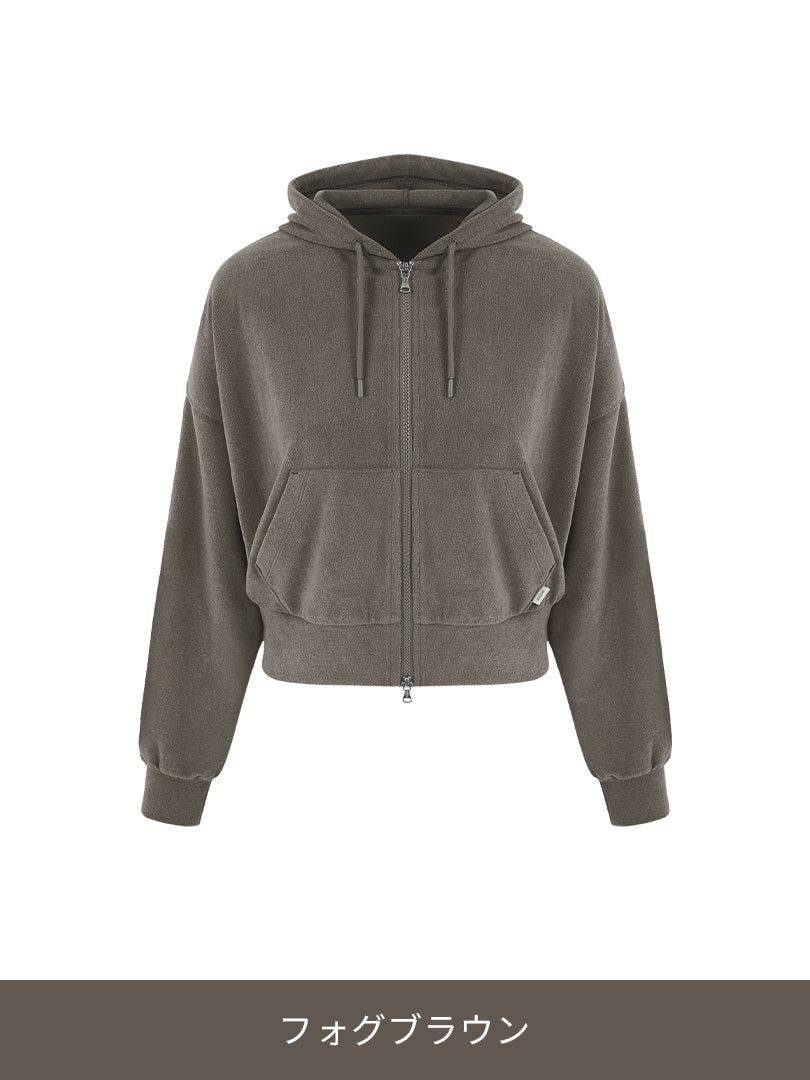Dream Comfort クロップド フーディ ジップアップ - andar JAPAN