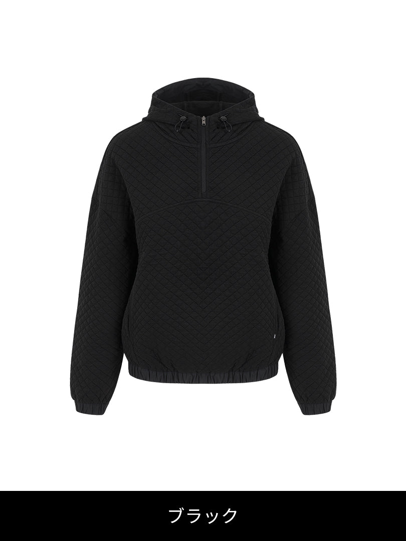 キルティング クロップド フーディプルオーバー - andar JAPAN
