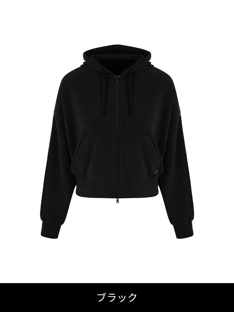 Dream Comfort クロップド フーディ ジップアップ - andar JAPAN