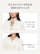 Mildmooth シグネチャーロゴ入りフリースカラージップアップ - andar JAPAN