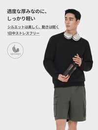 Mildmooth メンズ リラックスフィット トレーナー - andar JAPAN